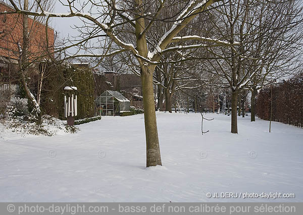 jardin en hiver